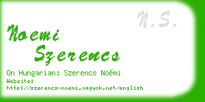 noemi szerencs business card